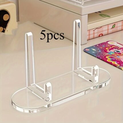 5PCS Clear Acrylic CD Holders – Elegant Display Racks for Albums & Collectibles