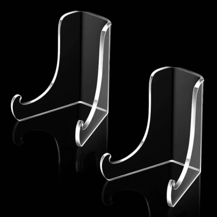 3PCS Transparent Acrylic Plate Display Stand – Deep Support Photo & Book Holder